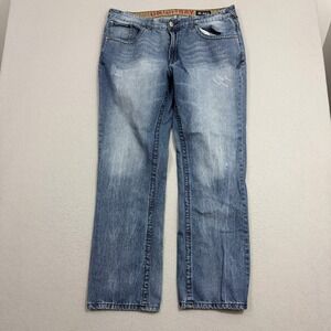 Vintage Unionbay Jeans 38x32 Relaxed Denim Straight Leg Faded Distressed y2k